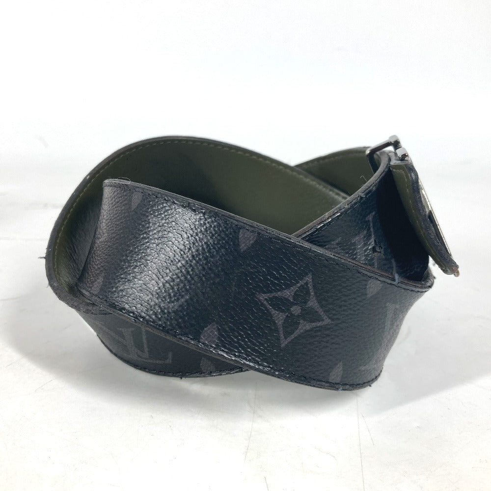 LOUIS VUITTON belt M0252V Monogram Eclipse Canvas black Monogram Eclipse Belt - LV Line 40MM Reversible mens 85 Used Authentic