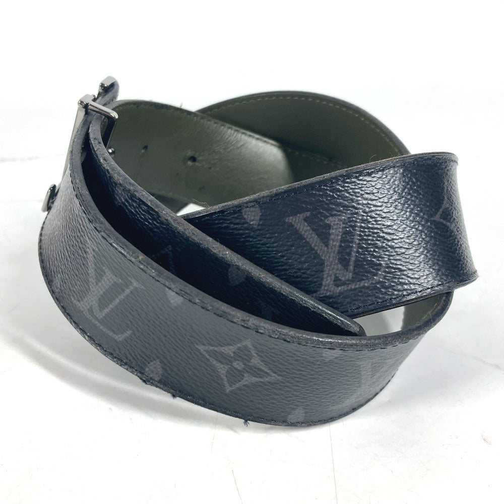 LOUIS VUITTON belt M0252V Monogram Eclipse Canvas black Monogram Eclipse Belt - LV Line 40MM Reversible mens 85 Used Authentic