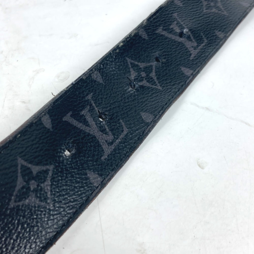 LOUIS VUITTON belt M0252V Monogram Eclipse Canvas black Monogram Eclipse Belt - LV Line 40MM Reversible mens 85 Used Authentic