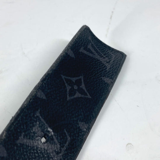 LOUIS VUITTON belt M0252V Monogram Eclipse Canvas black Monogram Eclipse Belt - LV Line 40MM Reversible mens 85 Used Authentic