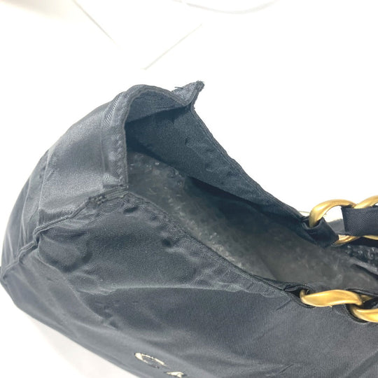 CHANEL Shoulder Bag Nylon black CC COCO Mark logo Women Used Authentic