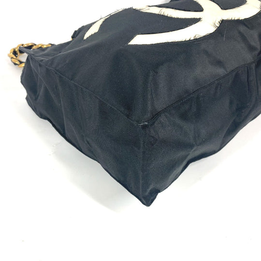 CHANEL Shoulder Bag Nylon black CC COCO Mark logo Women Used Authentic