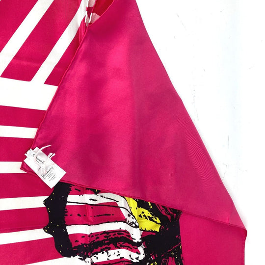 Dior scarf 22ANP090I610 silk pink Butterfly butterfly Women Used Authentic