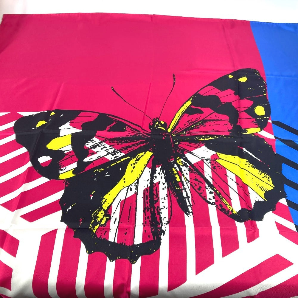 Dior scarf 22ANP090I610 silk pink Butterfly butterfly Women Used Authentic
