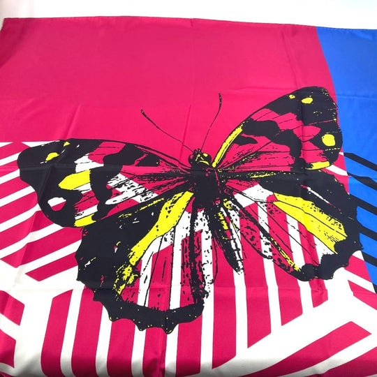 Dior scarf 22ANP090I610 silk pink Butterfly butterfly Women Used Authentic