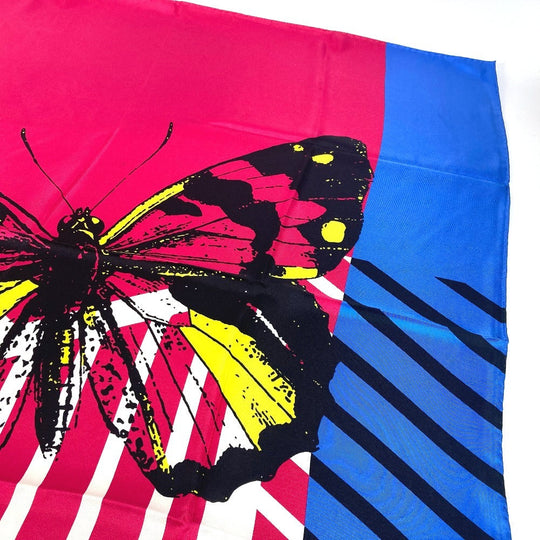 Dior scarf 22ANP090I610 silk pink Butterfly butterfly Women Used Authentic