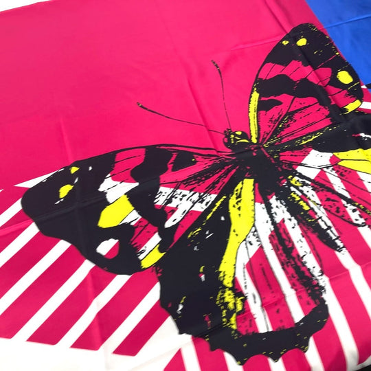 Dior scarf 22ANP090I610 silk pink Butterfly butterfly Women Used Authentic