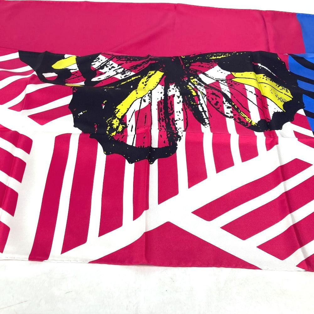 Dior scarf 22ANP090I610 silk pink Butterfly butterfly Women Used Authentic