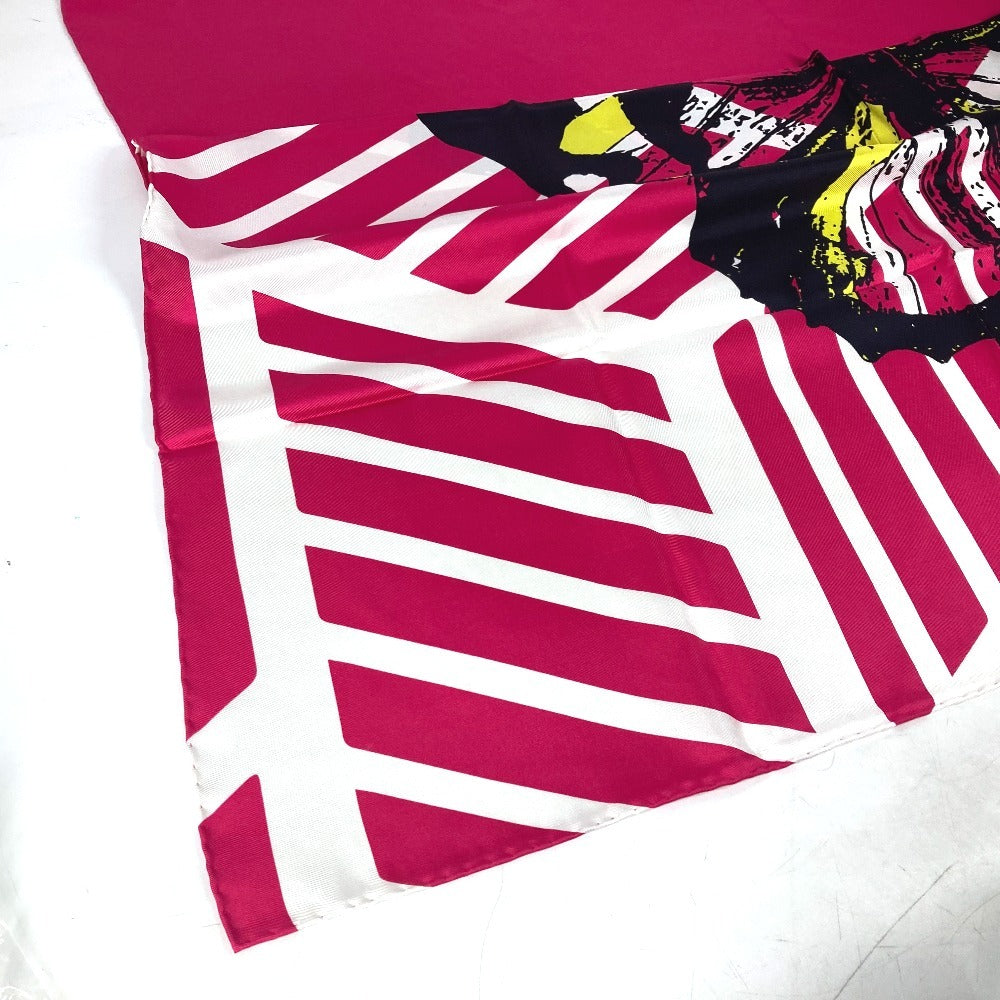 Dior scarf 22ANP090I610 silk pink Butterfly butterfly Women Used Authentic