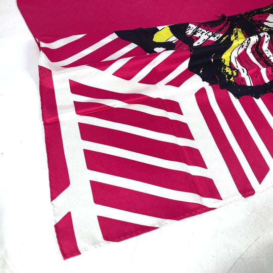 Dior scarf 22ANP090I610 silk pink Butterfly butterfly Women Used Authentic