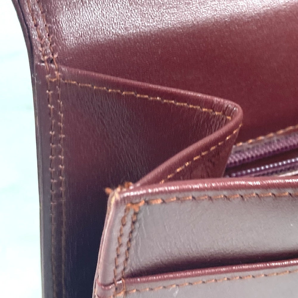 CARTIER Clutch bag leather Bordeaux logo Must Line unisex(Unisex) Used Authentic