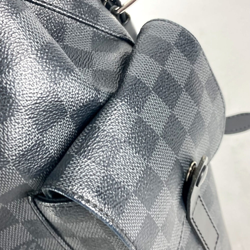 LOUIS VUITTON Backpack N41379 Damier Grafitto Canvas black Damier Grafitte Christopher MM mens Used Authentic