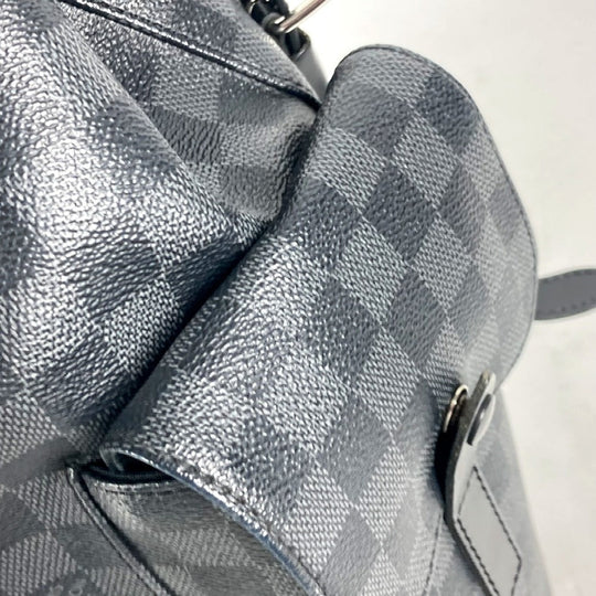 LOUIS VUITTON Backpack N41379 Damier Grafitto Canvas black Damier Grafitte Christopher MM mens Used Authentic