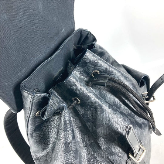 LOUIS VUITTON Backpack N41379 Damier Grafitto Canvas black Damier Grafitte Christopher MM mens Used Authentic