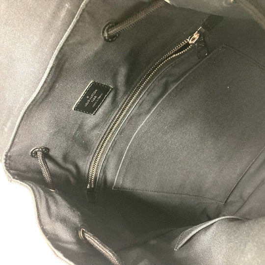 LOUIS VUITTON Backpack N41379 Damier Grafitto Canvas black Damier Grafitte Christopher MM mens Used Authentic