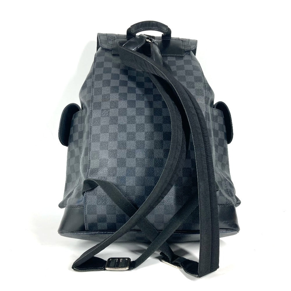 LOUIS VUITTON Backpack N41379 Damier Grafitto Canvas black Damier Grafitte Christopher MM mens Used Authentic