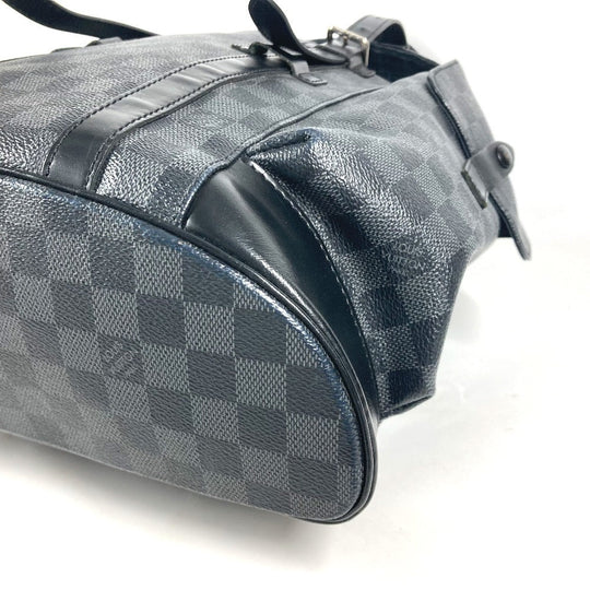 LOUIS VUITTON Backpack N41379 Damier Grafitto Canvas black Damier Grafitte Christopher MM mens Used Authentic