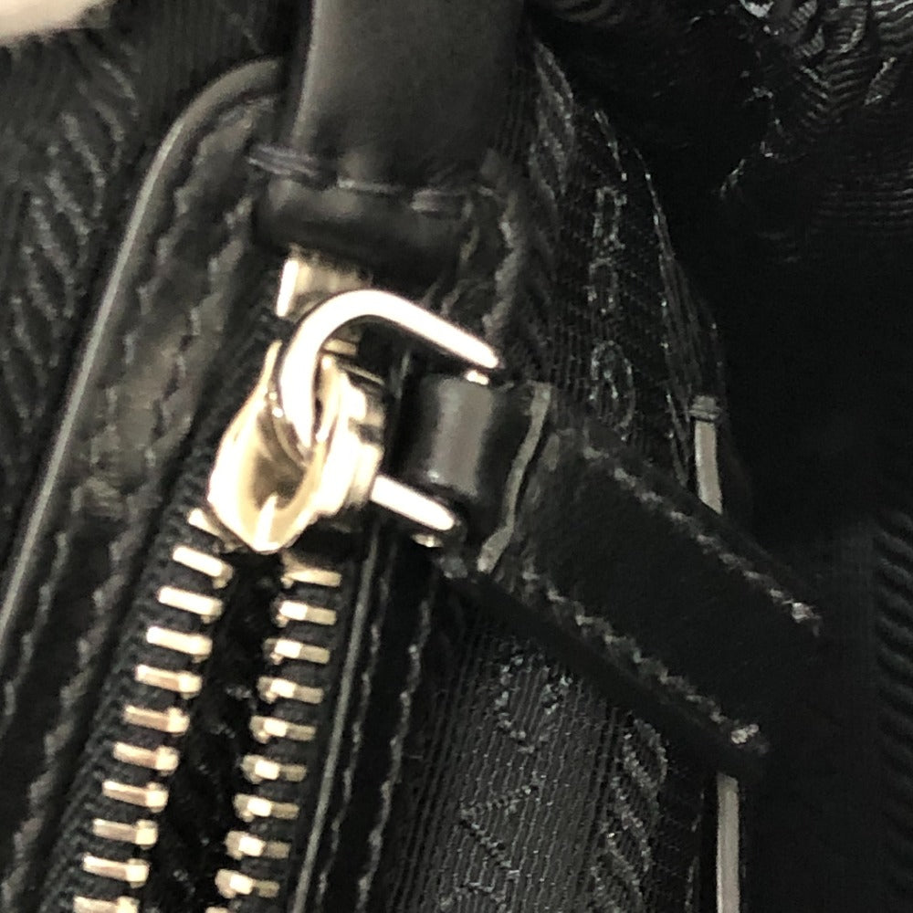 PRADA Shoulder Bag 1BC005 Nylon, Pony black Triangle logo plate Women Used Authentic