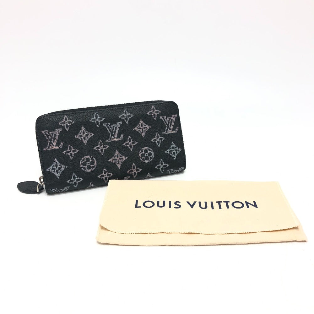 LOUIS VUITTON Long Wallet Purse M81703 monogram mahina leather black Monogram Mahina Flight Mode Zippy wallet Women Used Authentic