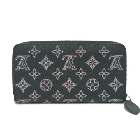 LOUIS VUITTON Long Wallet Purse M81703 monogram mahina leather black Monogram Mahina Flight Mode Zippy wallet Women Used Authentic