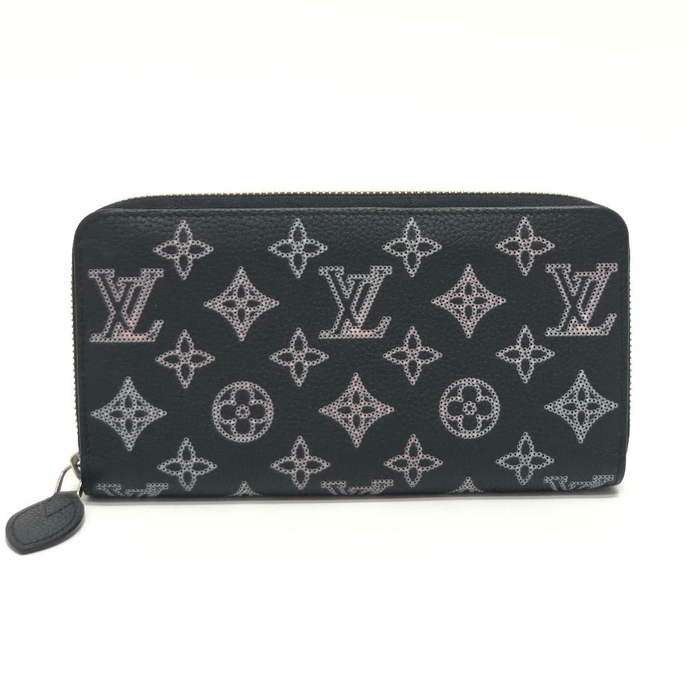 LOUIS VUITTON Long Wallet Purse M81703 monogram mahina leather black Monogram Mahina Flight Mode Zippy wallet Women Used Authentic