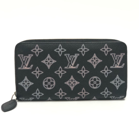 LOUIS VUITTON Long Wallet Purse M81703 monogram mahina leather black Monogram Mahina Flight Mode Zippy wallet Women Used Authentic