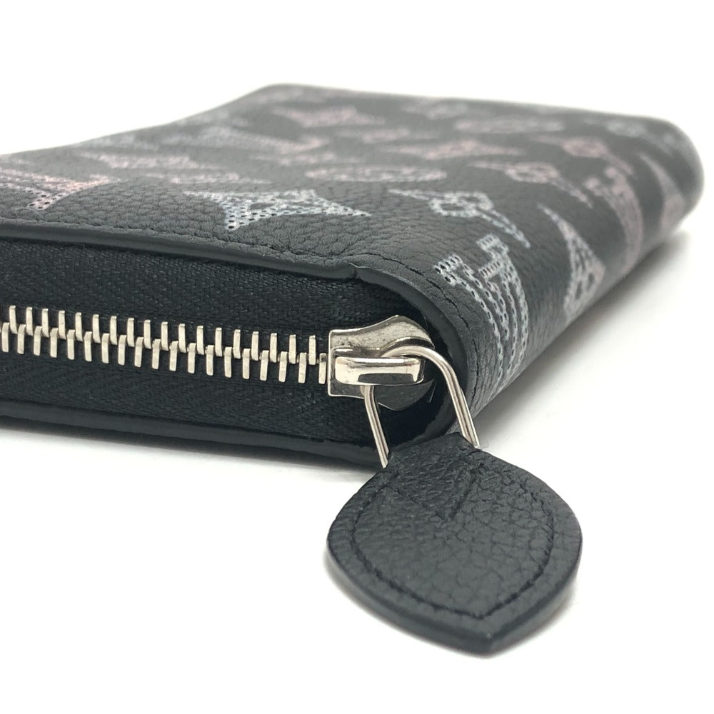 LOUIS VUITTON Long Wallet Purse M81703 monogram mahina leather black Monogram Mahina Flight Mode Zippy wallet Women Used Authentic