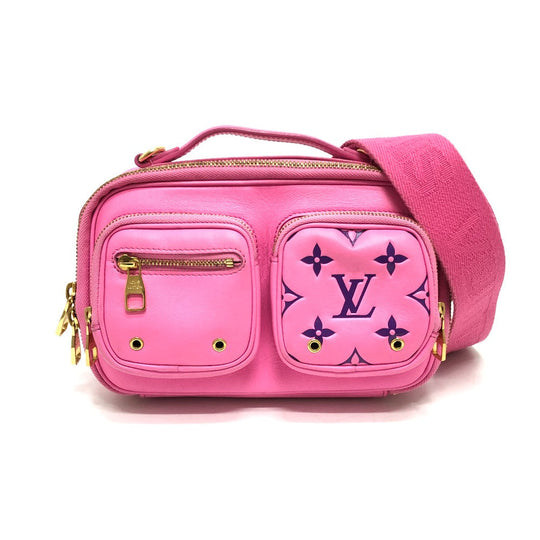 LOUIS VUITTON Shoulder Bag M59244 leather pink utility Cross Sling Bag Women Used Authentic