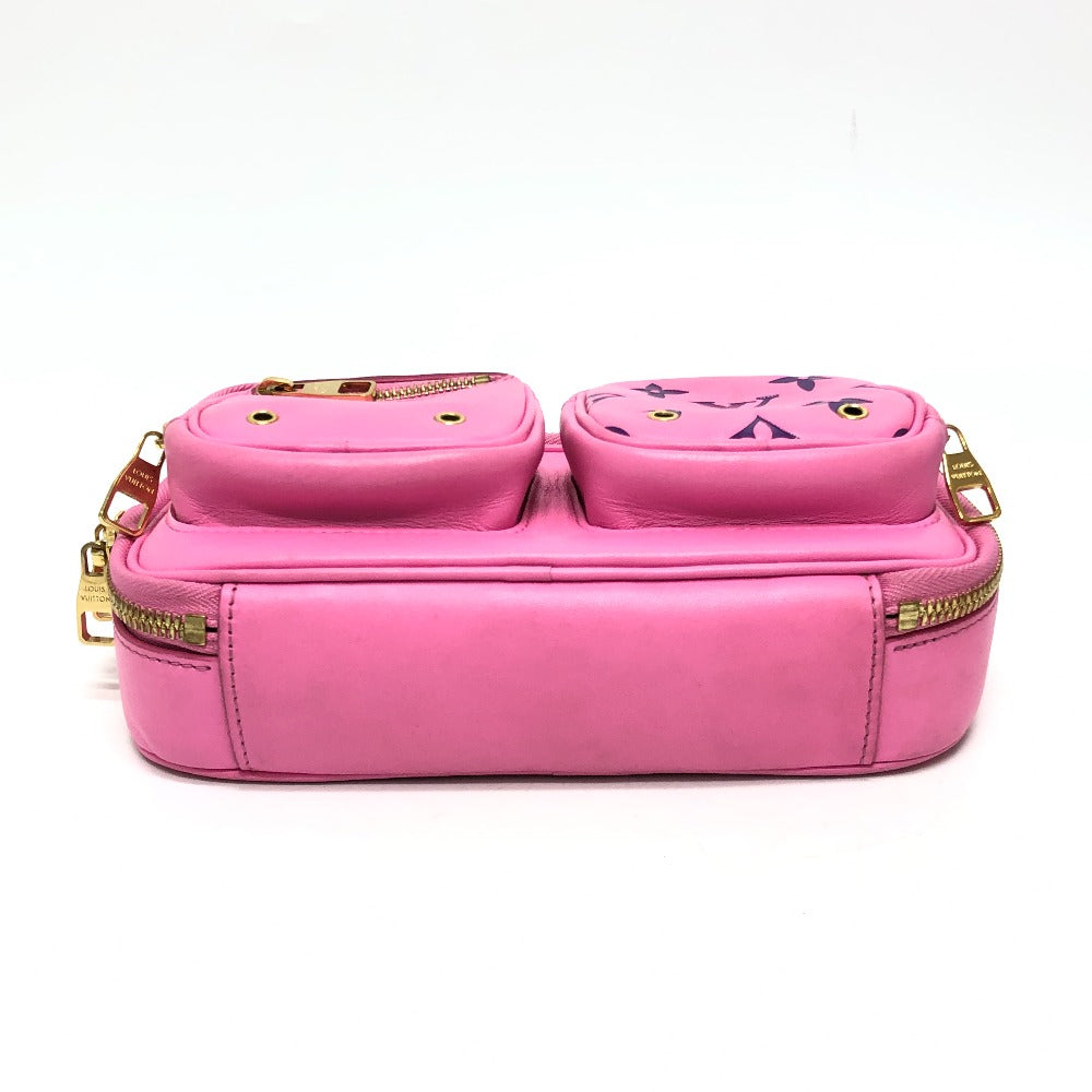 LOUIS VUITTON Shoulder Bag M59244 leather pink utility Cross Sling Bag Women Used Authentic