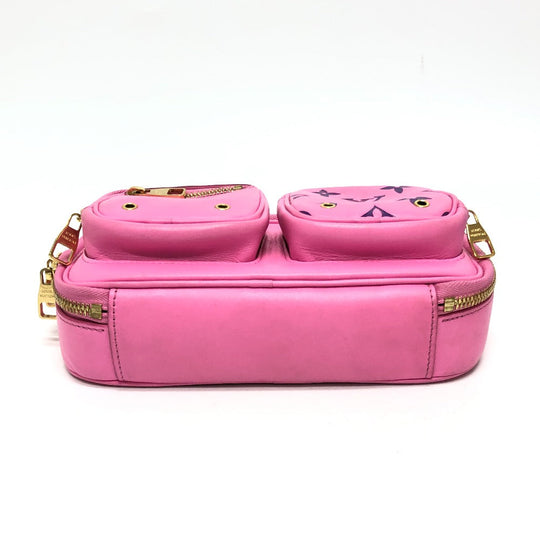 LOUIS VUITTON Shoulder Bag M59244 leather pink utility Cross Sling Bag Women Used Authentic