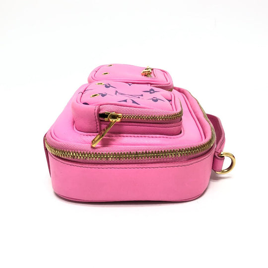 LOUIS VUITTON Shoulder Bag M59244 leather pink utility Cross Sling Bag Women Used Authentic