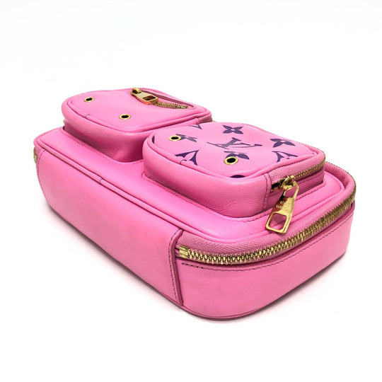 LOUIS VUITTON Shoulder Bag M59244 leather pink utility Cross Sling Bag Women Used Authentic