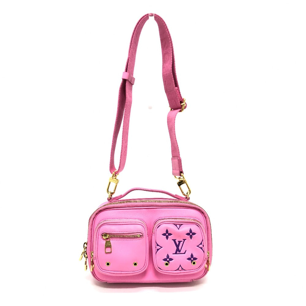 LOUIS VUITTON Shoulder Bag M59244 leather pink utility Cross Sling Bag Women Used Authentic
