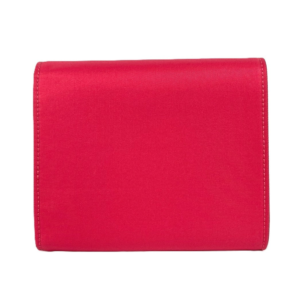 PRADA Trifold wallet M170 Leather / nylon pink Triangle logo plate