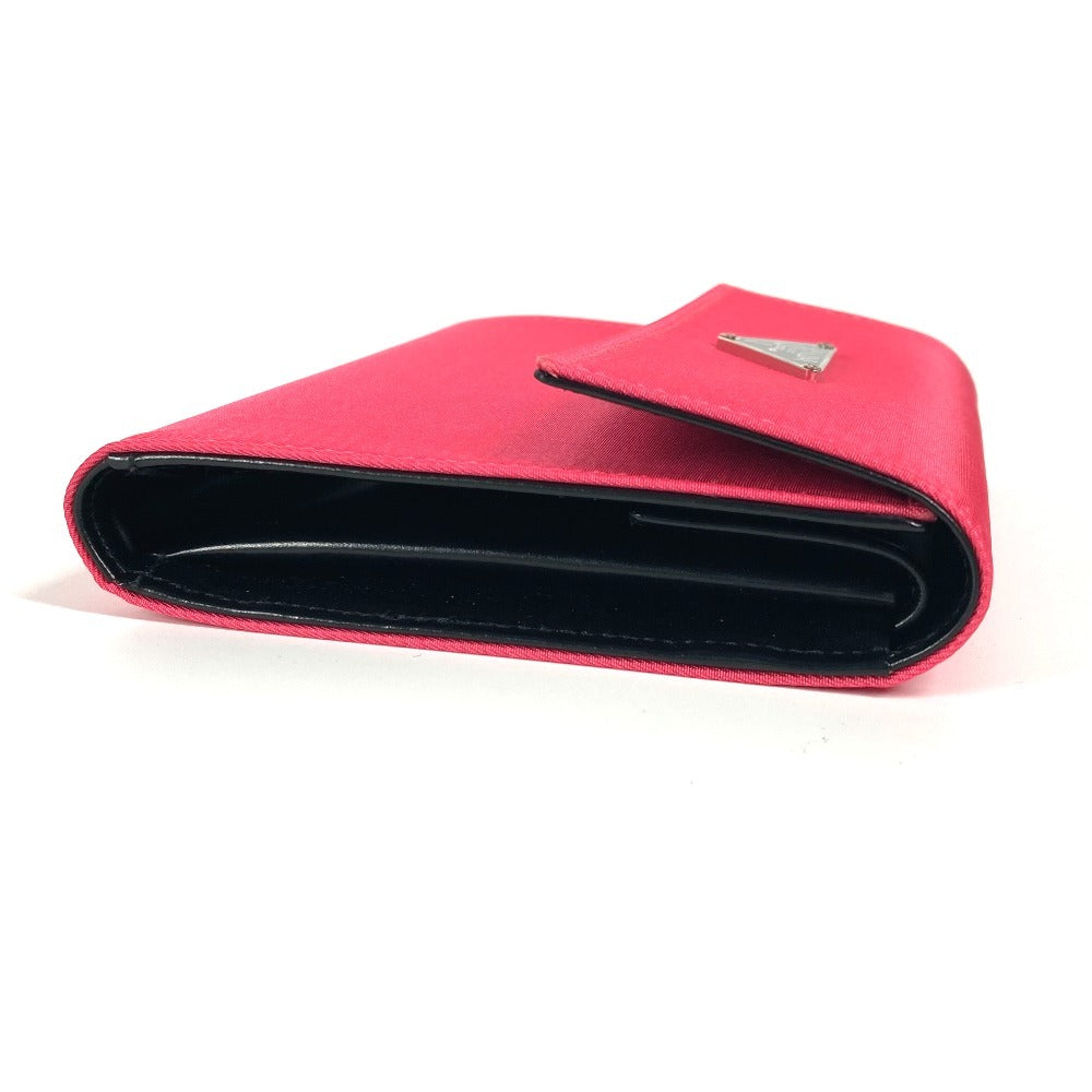 PRADA Trifold wallet M170 Leather / nylon pink Triangle logo plate