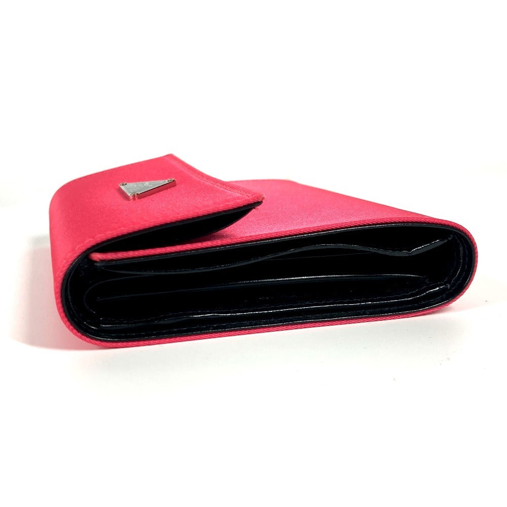 PRADA Trifold wallet M170 Leather / nylon pink Triangle logo plate