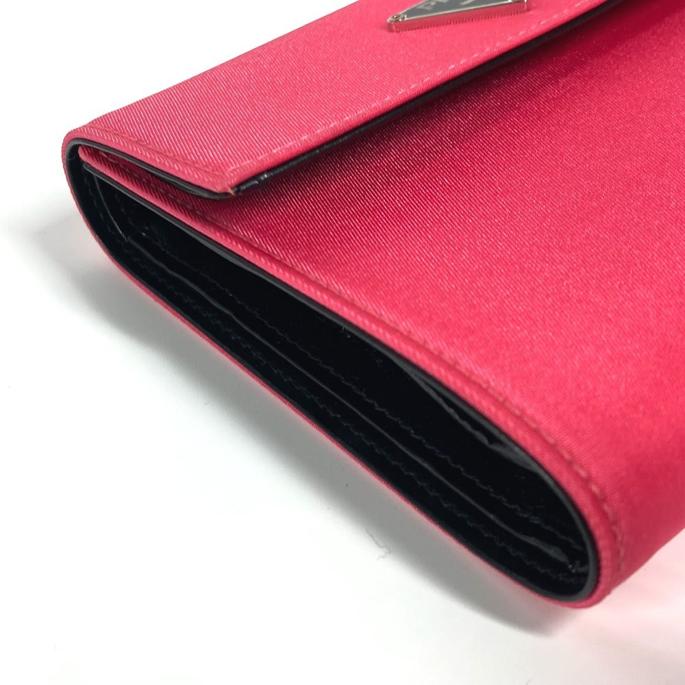 PRADA Trifold wallet M170 Leather / nylon pink Triangle logo plate