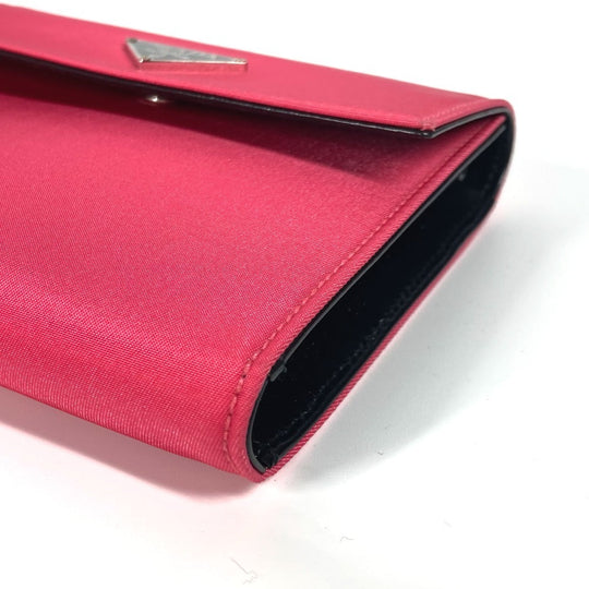 PRADA Trifold wallet M170 Leather / nylon pink Triangle logo plate