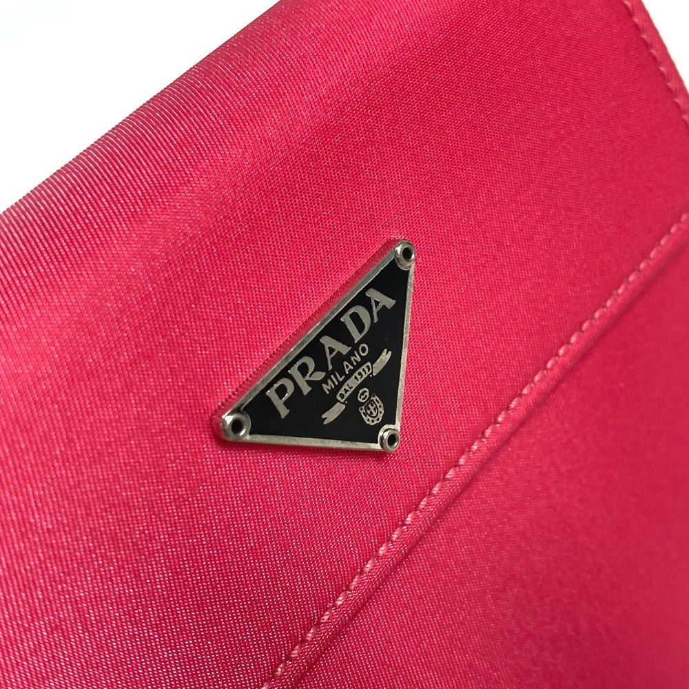 PRADA Trifold wallet M170 Leather / nylon pink Triangle logo plate