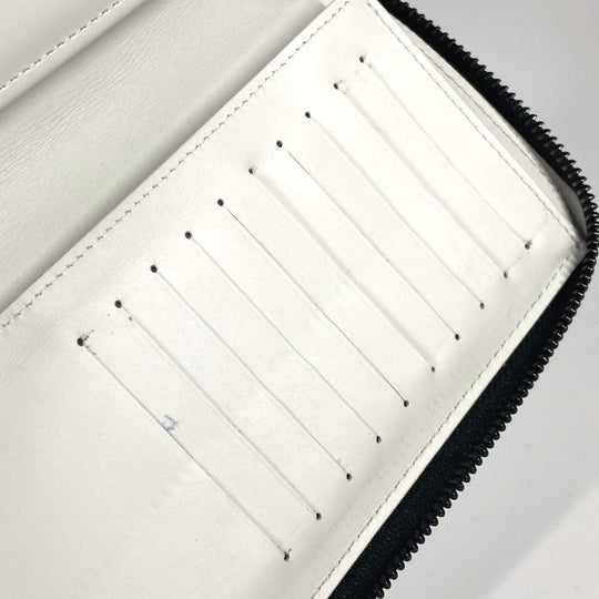LOUIS VUITTON Long Wallet Purse M83381 leather white Monogram shadow Zippy Wallet Vertical unisex(Unisex) Used Authentic