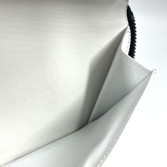LOUIS VUITTON Long Wallet Purse M83381 leather white Monogram shadow Zippy Wallet Vertical unisex(Unisex) Used Authentic