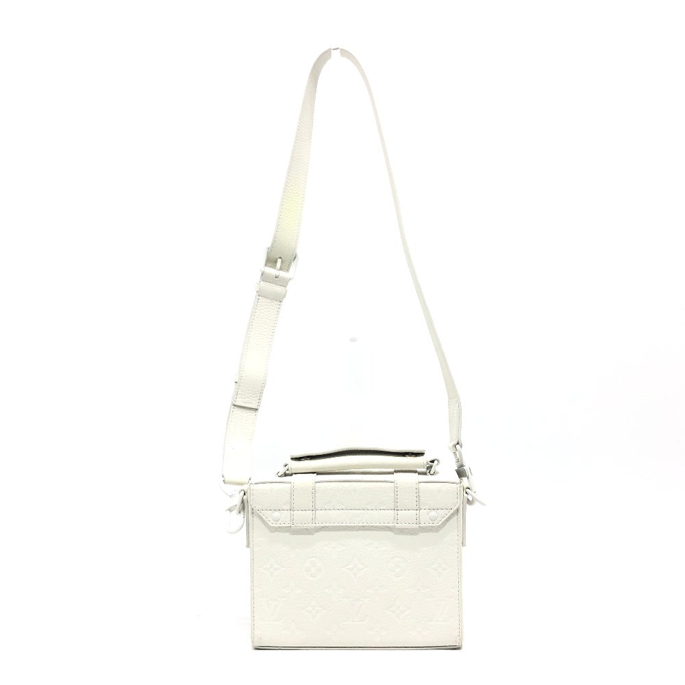 LOUIS VUITTON Handbag M57407 Taurillon Clemence Leather white Virgil abloh Flap Soft Trunk Messenger mens Used Authentic