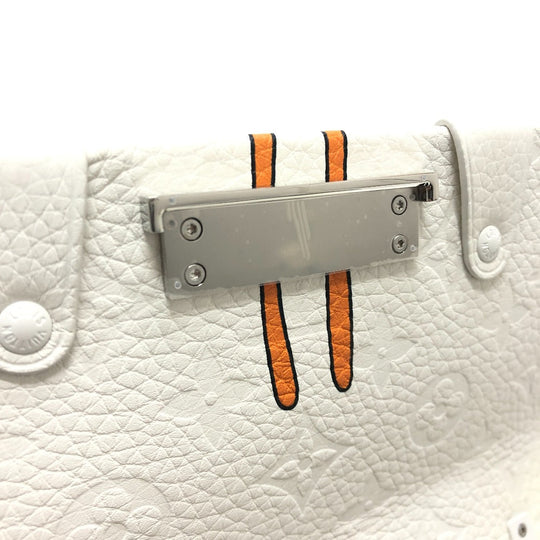 LOUIS VUITTON Handbag M57407 Taurillon Clemence Leather white Virgil abloh Flap Soft Trunk Messenger mens Used Authentic