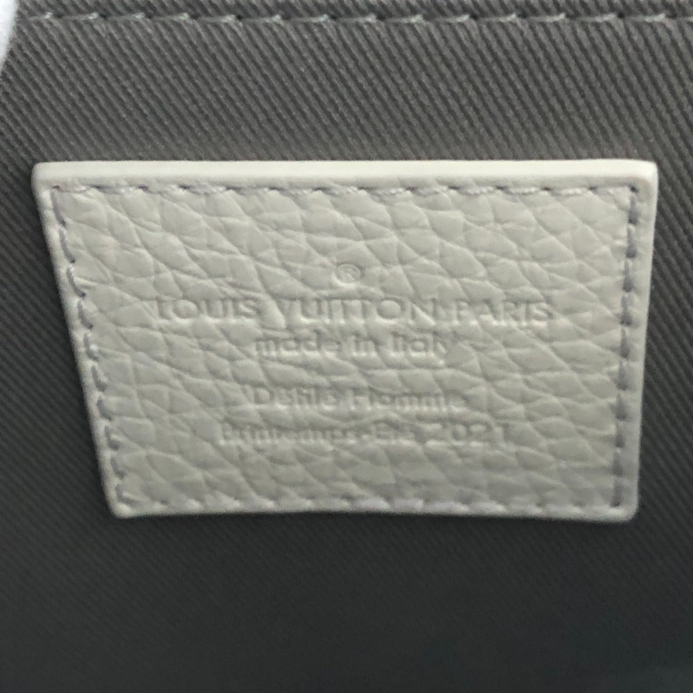 LOUIS VUITTON Handbag M57407 Taurillon Clemence Leather white Virgil abloh Flap Soft Trunk Messenger mens Used Authentic