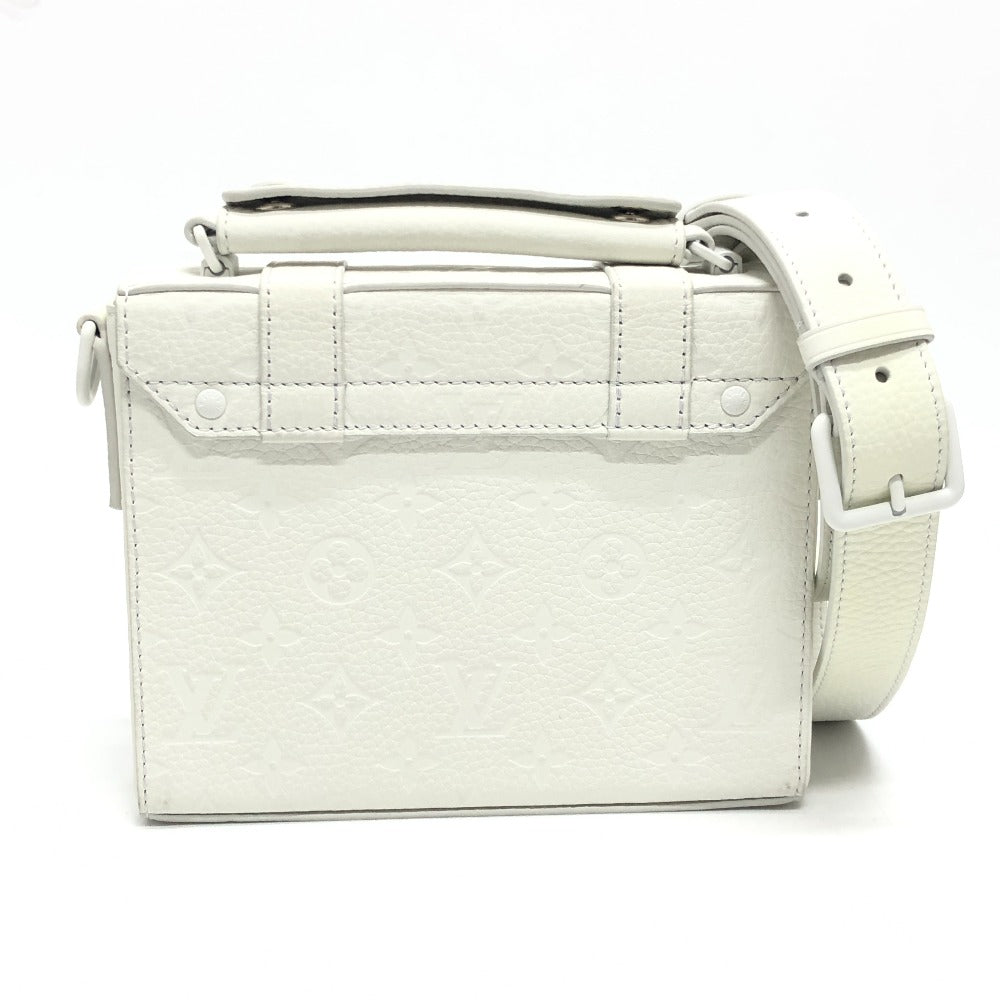 LOUIS VUITTON Handbag M57407 Taurillon Clemence Leather white Virgil abloh Flap Soft Trunk Messenger mens Used Authentic