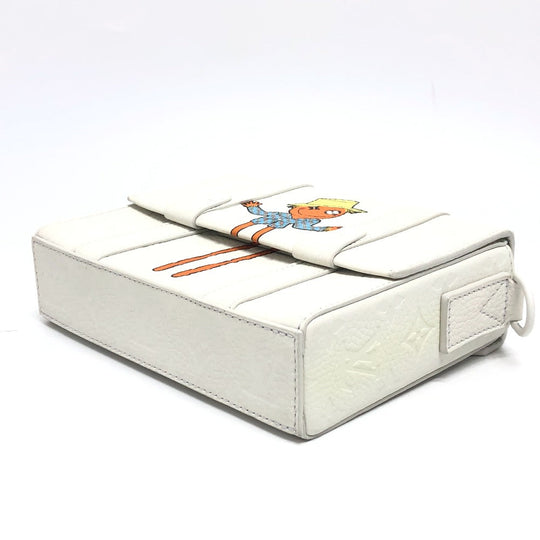 LOUIS VUITTON Handbag M57407 Taurillon Clemence Leather white Virgil abloh Flap Soft Trunk Messenger mens Used Authentic