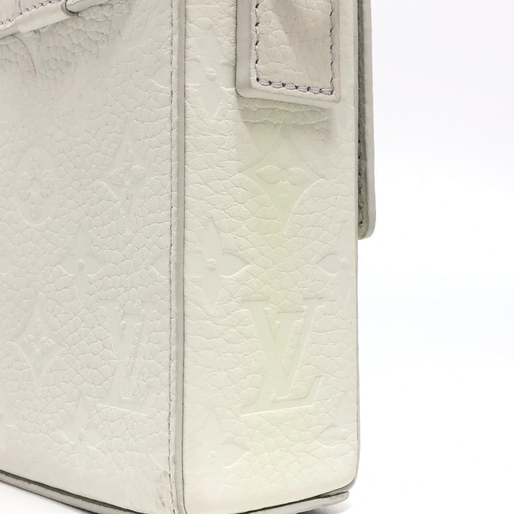 LOUIS VUITTON Handbag M57407 Taurillon Clemence Leather white Virgil abloh Flap Soft Trunk Messenger mens Used Authentic