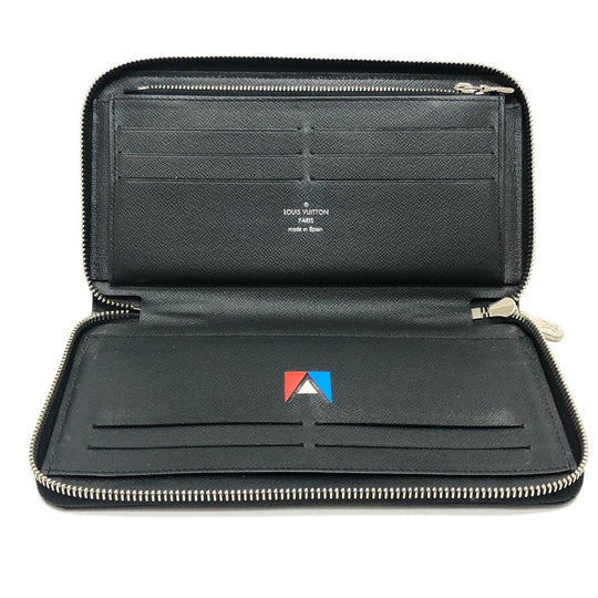 LOUIS VUITTON Long Wallet Purse M62643 Epi Leather black Epi Zippy Organizer NM mens Used Authentic