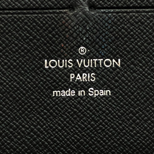 LOUIS VUITTON Long Wallet Purse M62643 Epi Leather black Epi Zippy Organizer NM mens Used Authentic