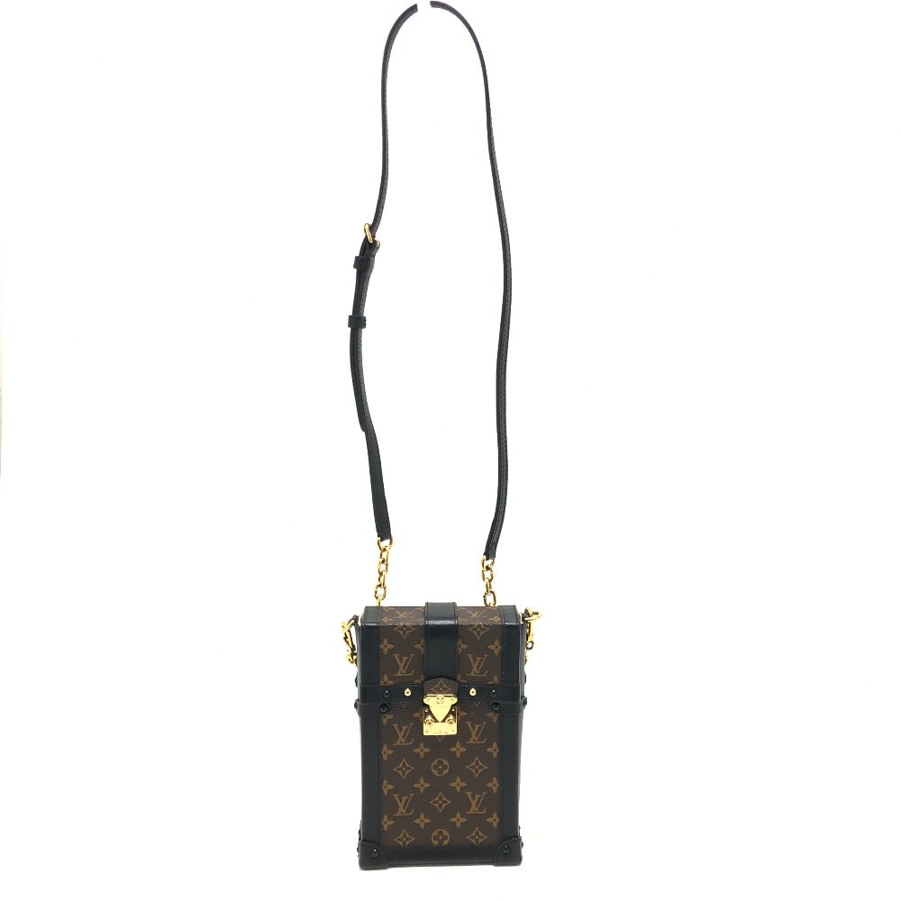 LOUIS VUITTON Shoulder Bag M63913 Monogram canvas Brown Monogram Pochette Trunk Vertical unisex(Unisex) Used Authentic